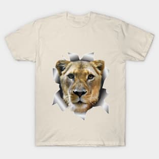 Cool Lioness-popup Art T-Shirt